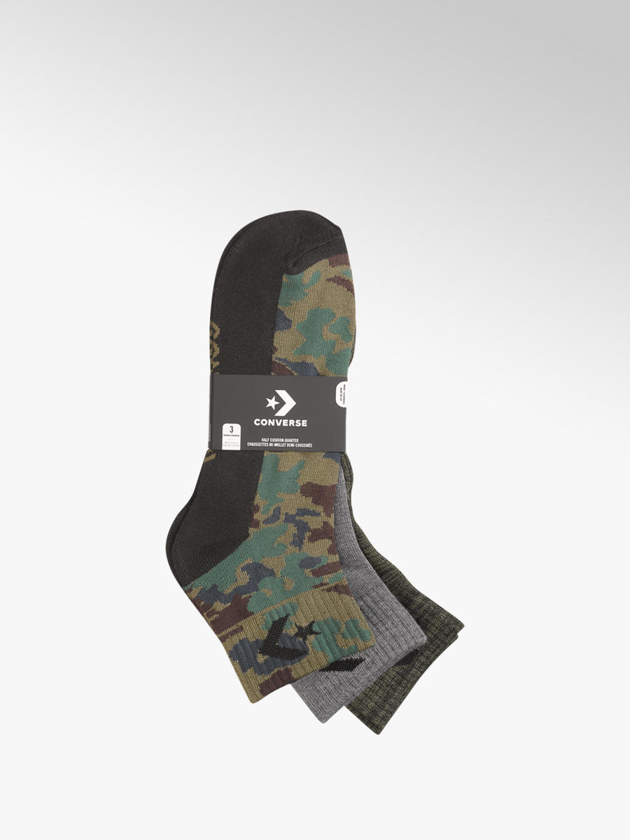 Quarter Herren Socken 3 pack in olive von Converse günstig Quarter Herren Socken 3 pack in olive von Converse günstig